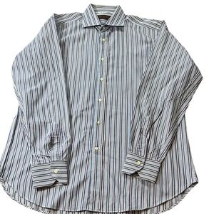 ETRO Milano Striped Dress Shirt Button Up Long Sleeve Italy Made Size 41